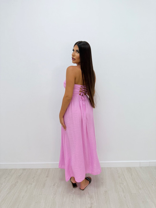 VESTIDO LARGO PALABRA DE HONOR ROSA VESTIDO LARGO PALABRA DE HONOR ROSA